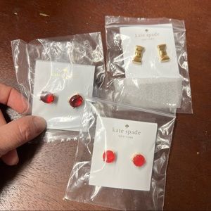 3 Kate Spade stud earrings sets, NWT